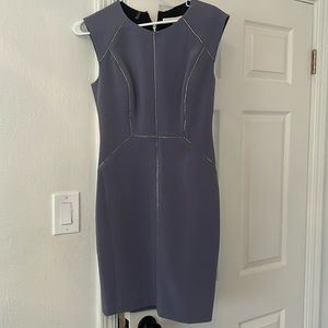 Rebecca Taylor purple sheath zipper dress sz 4